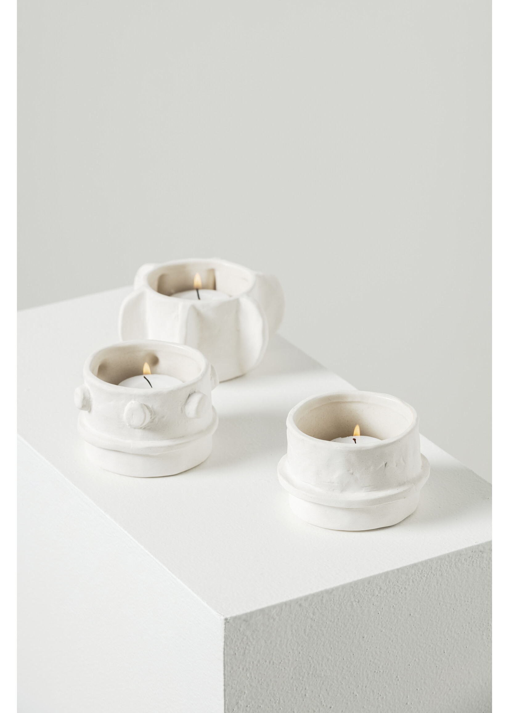 Serax Theelichthouder  Beige Molly - Set van 3