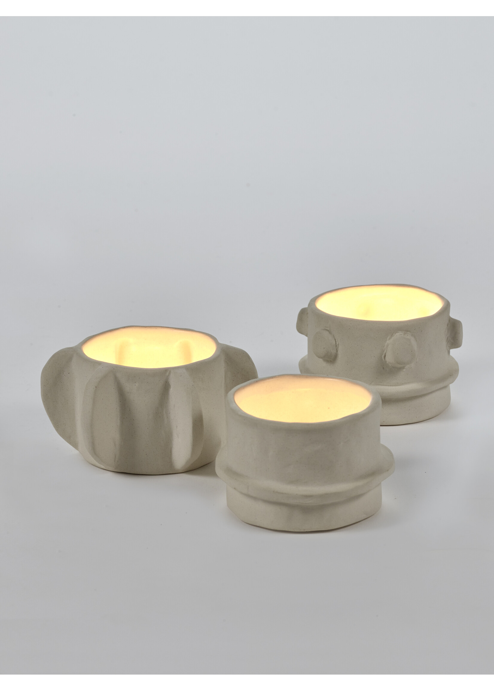 Serax Theelichthouder  Beige Molly - Set van 3