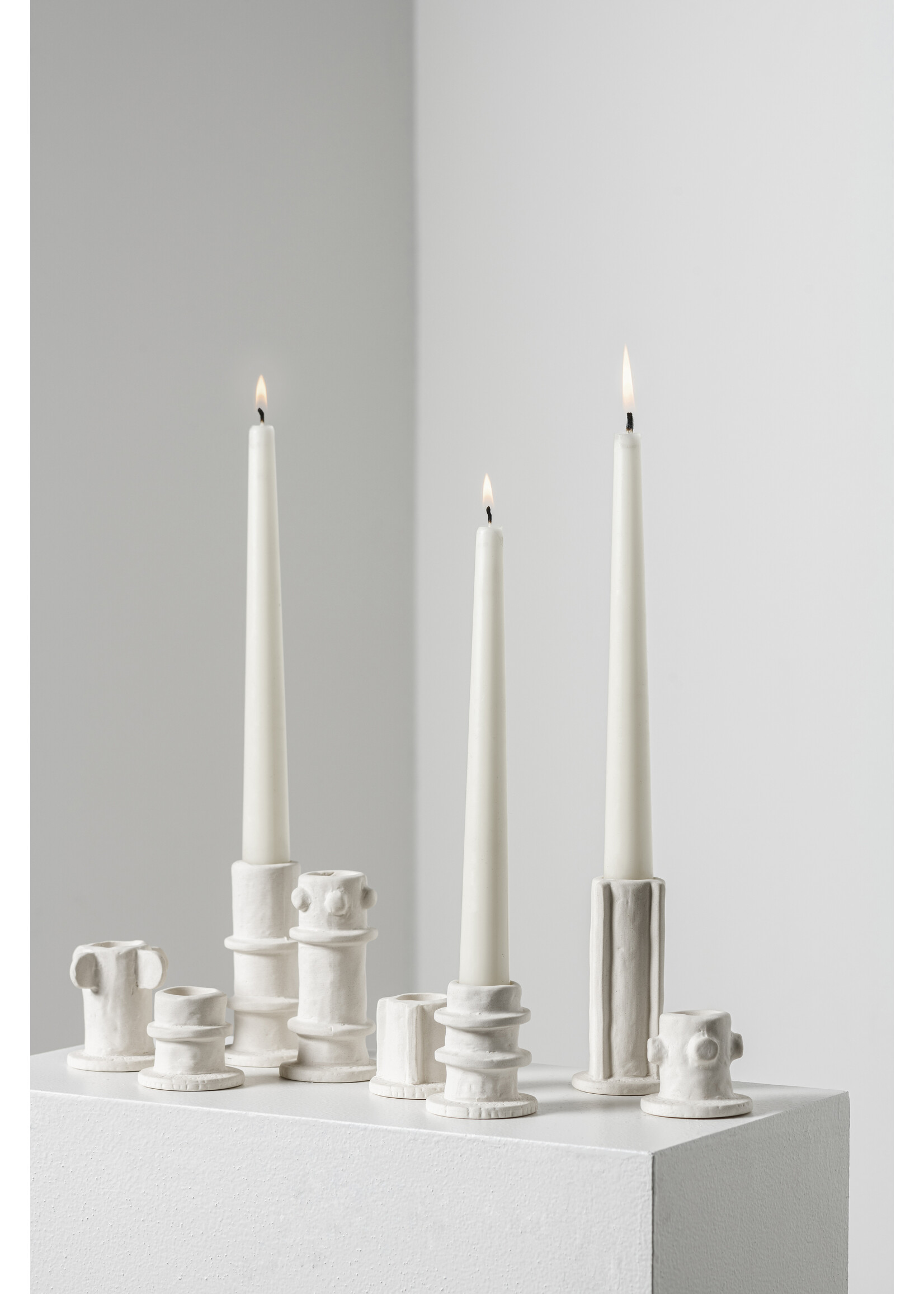 Serax Kaarsenhouder 03 Large Beige Molly - Set van 3