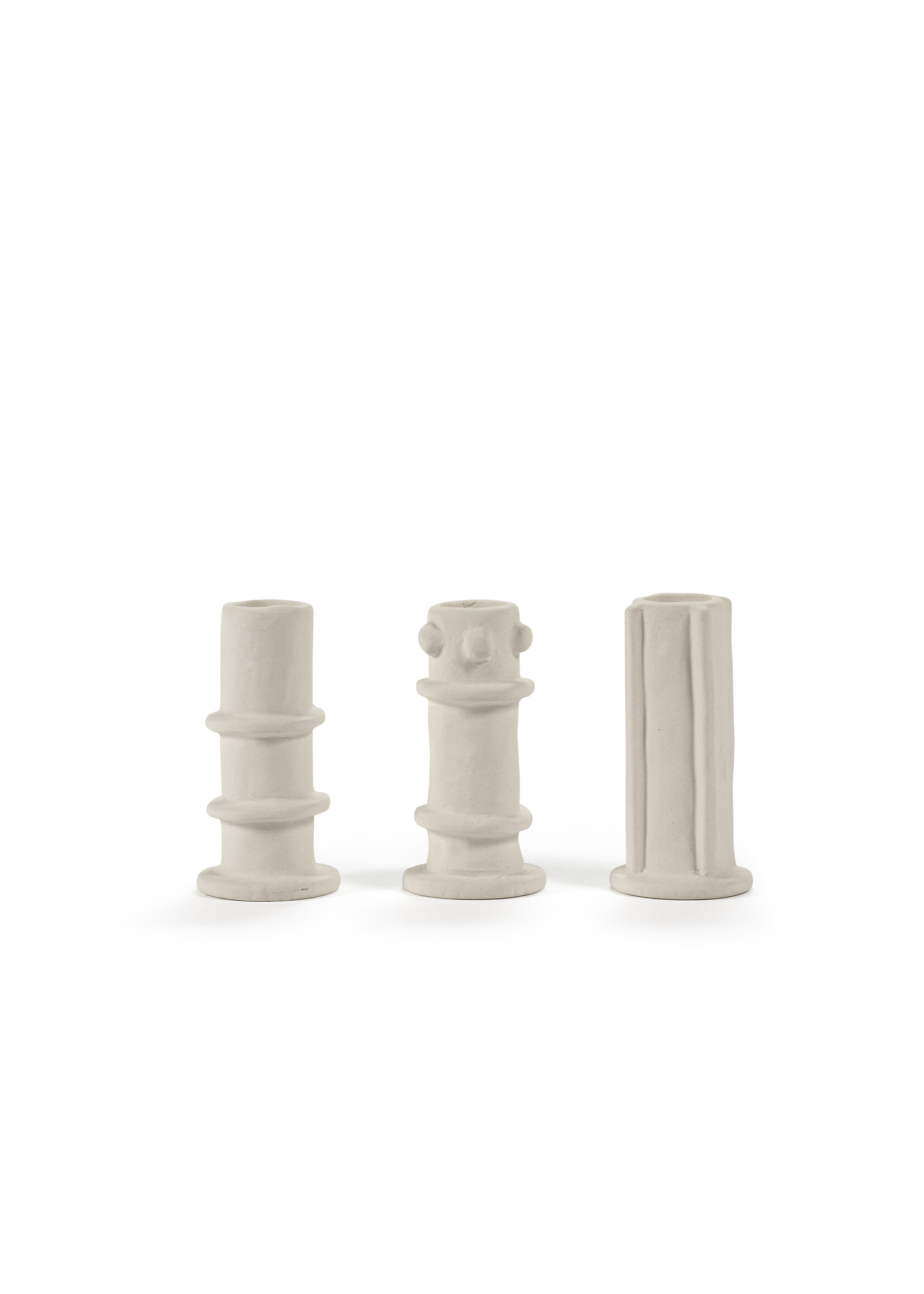 Serax Kaarsenhouder 03 Large Beige Molly - Set van 3
