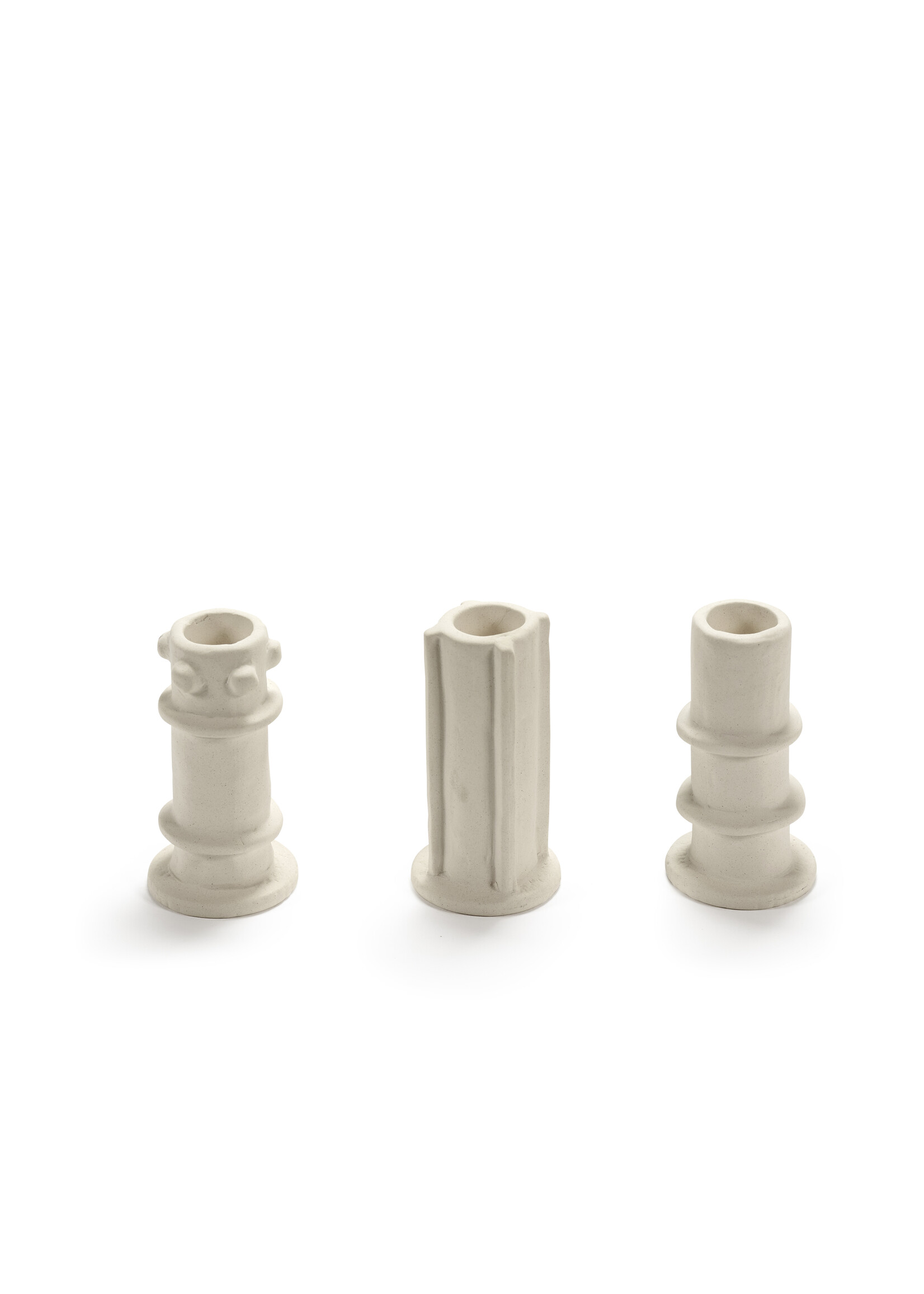 Serax Kaarsenhouder 03 Large Beige Molly - Set van 3