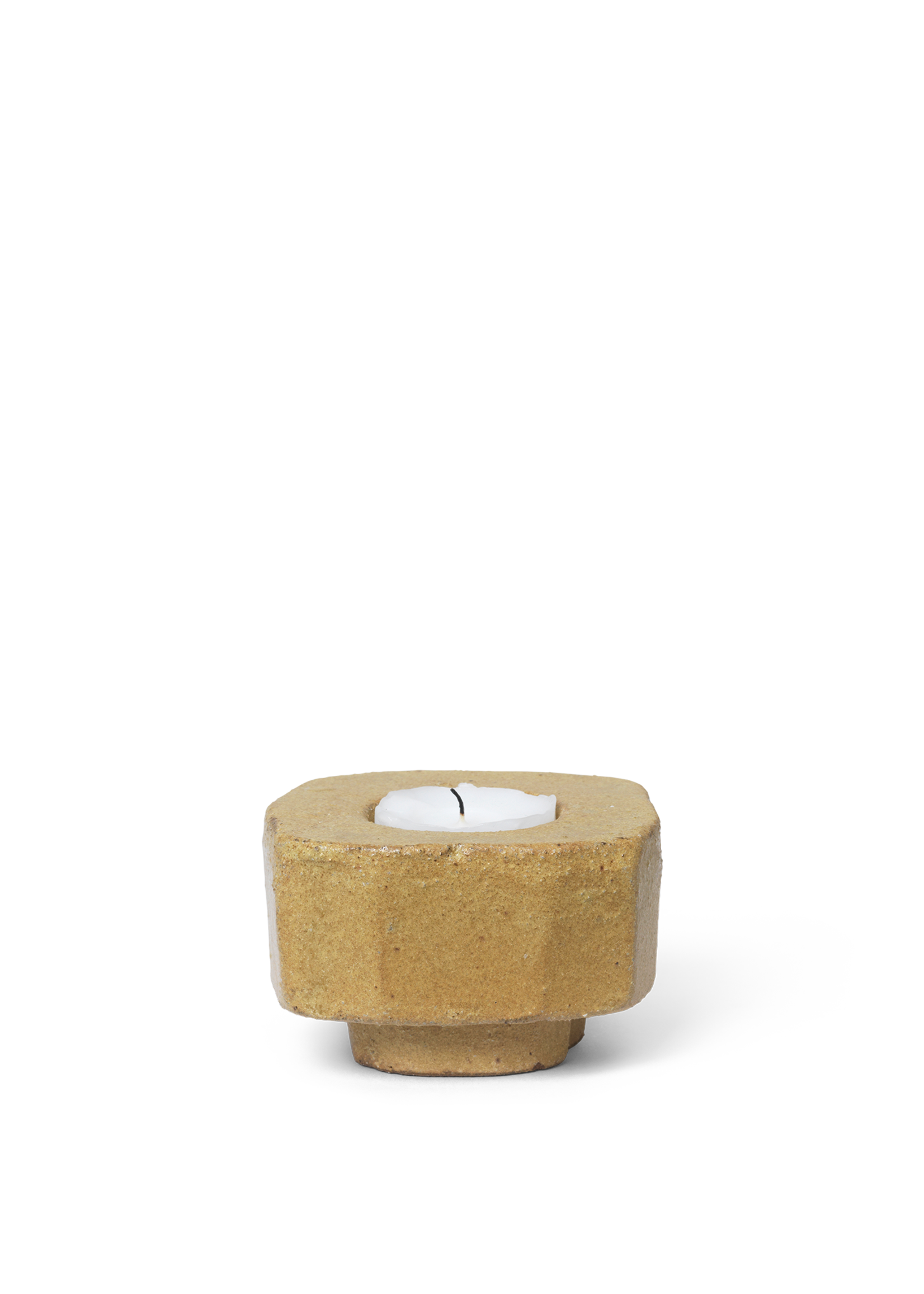 Ferm Living Kurinu kaarsenhouder theelicht/dinerkaars - Honey