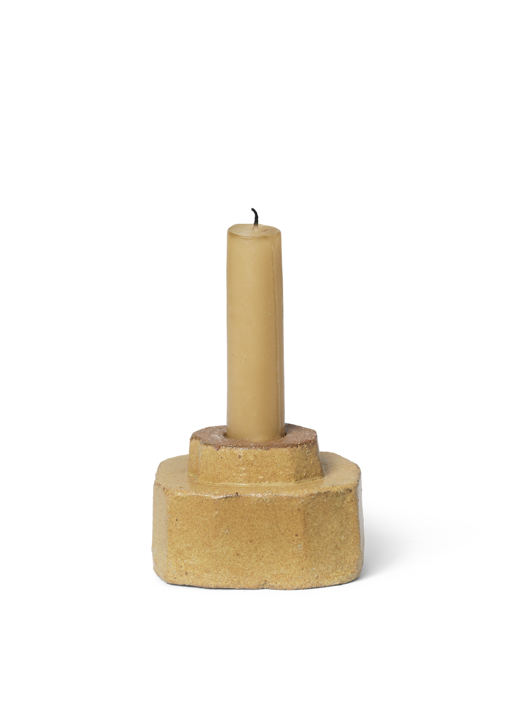 Ferm Living Kurinu kaarsenhouder theelicht/dinerkaars - Honey