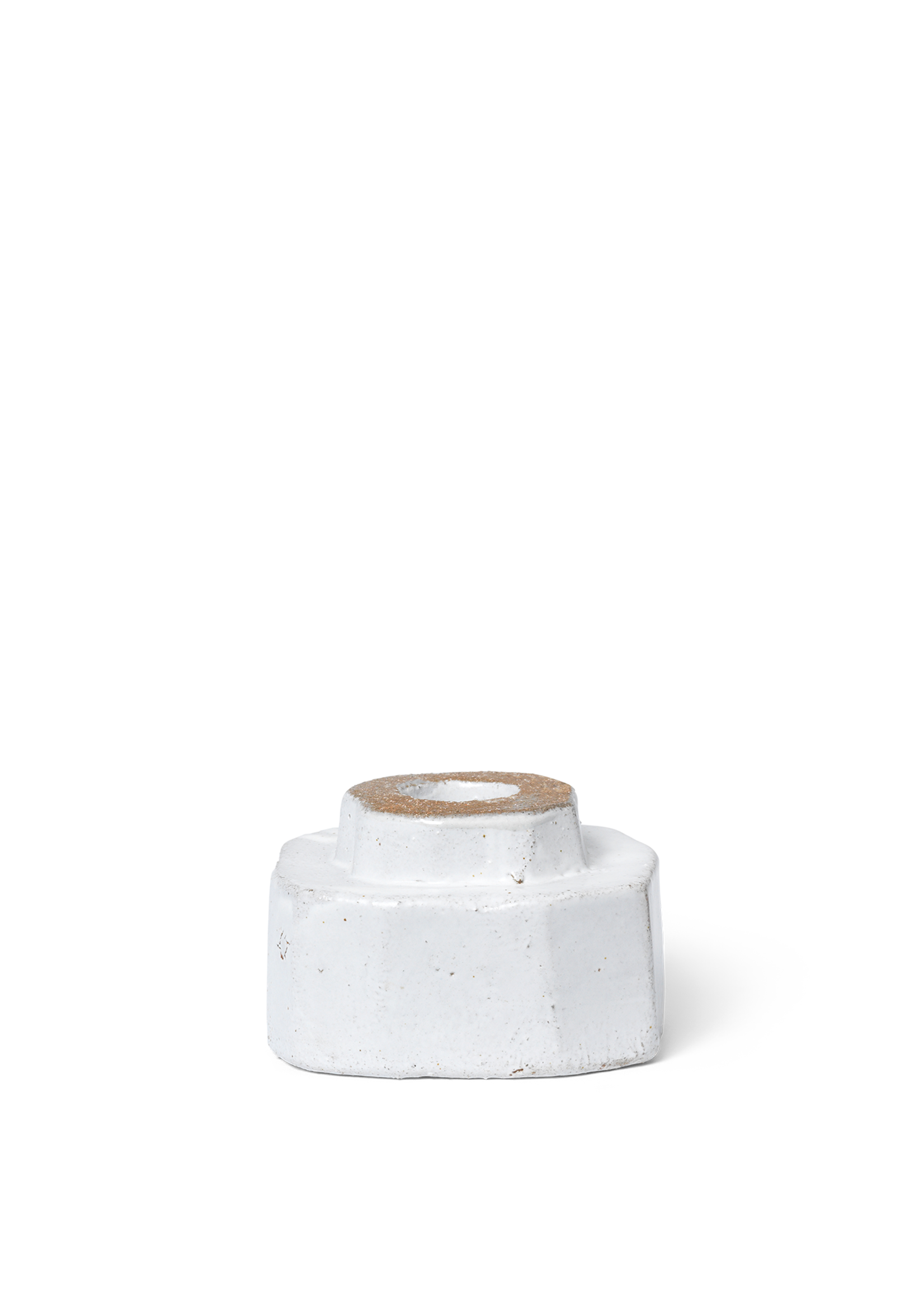 Ferm Living Kurinu kaarsenhouder theelicht/dinerkaars - Wit