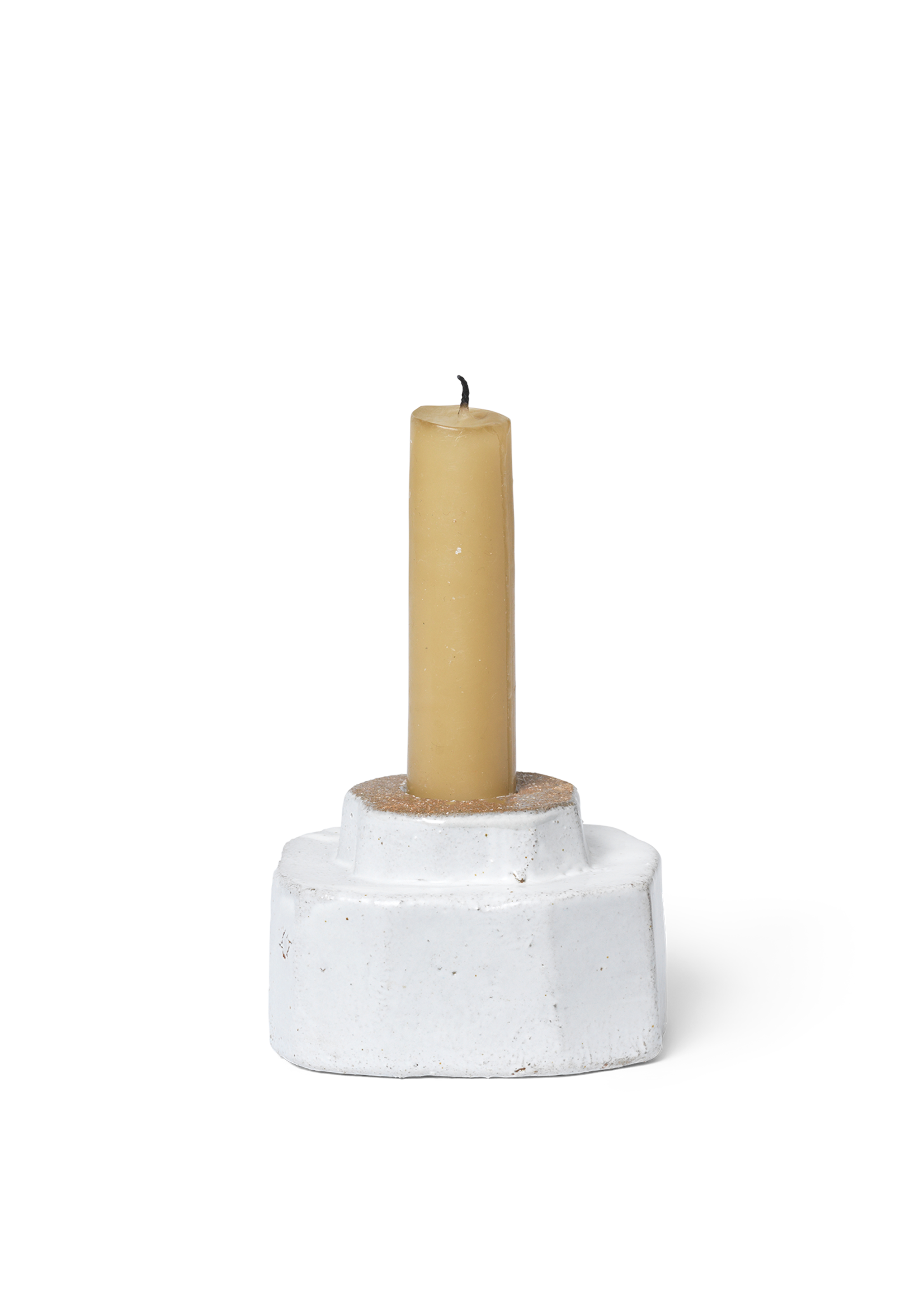 Ferm Living Kurinu kaarsenhouder theelicht/dinerkaars - Wit