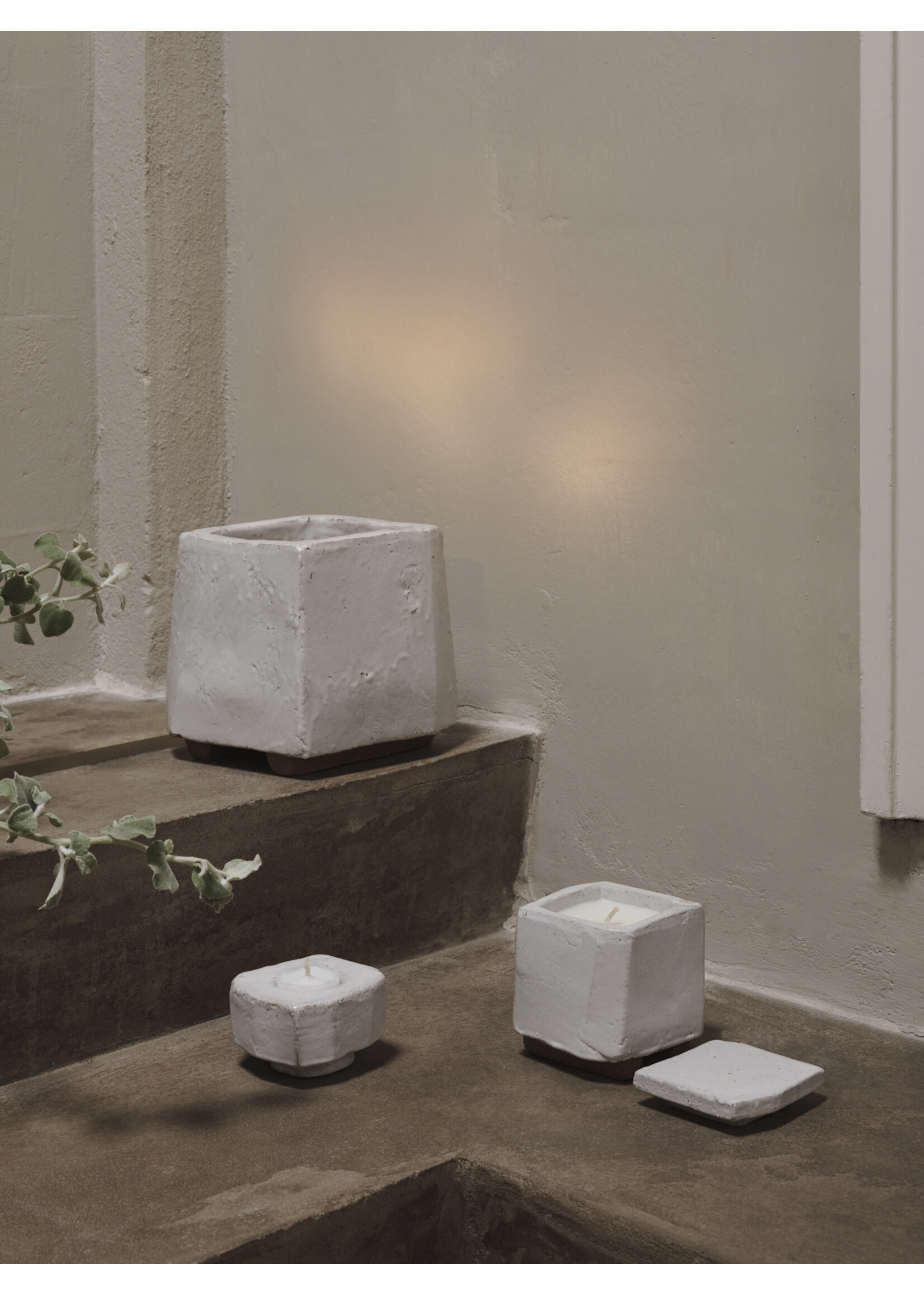 Ferm Living Kurinu kaarsenhouder theelicht/dinerkaars - Honey
