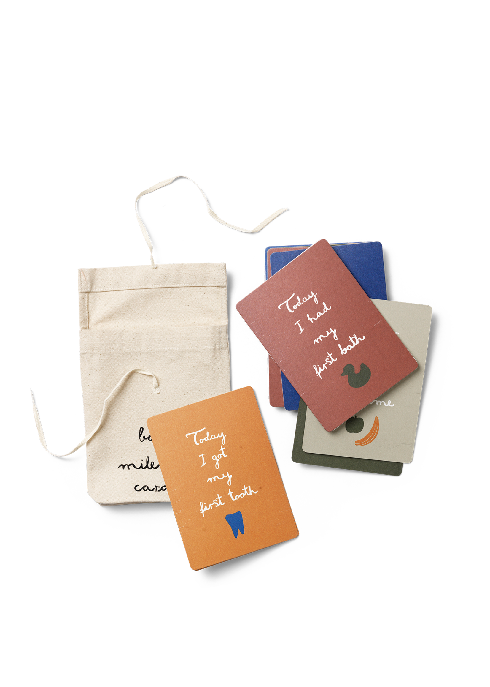 Ferm Living Milestone kaartjes - 12 dubbelzijdige kaarten in zakje
