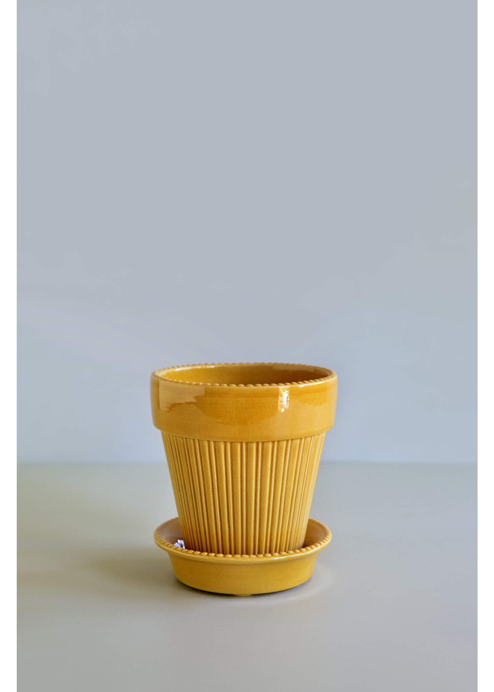 Bergs Potter Simona Set Pot en Schotel Geel Geglazuurd