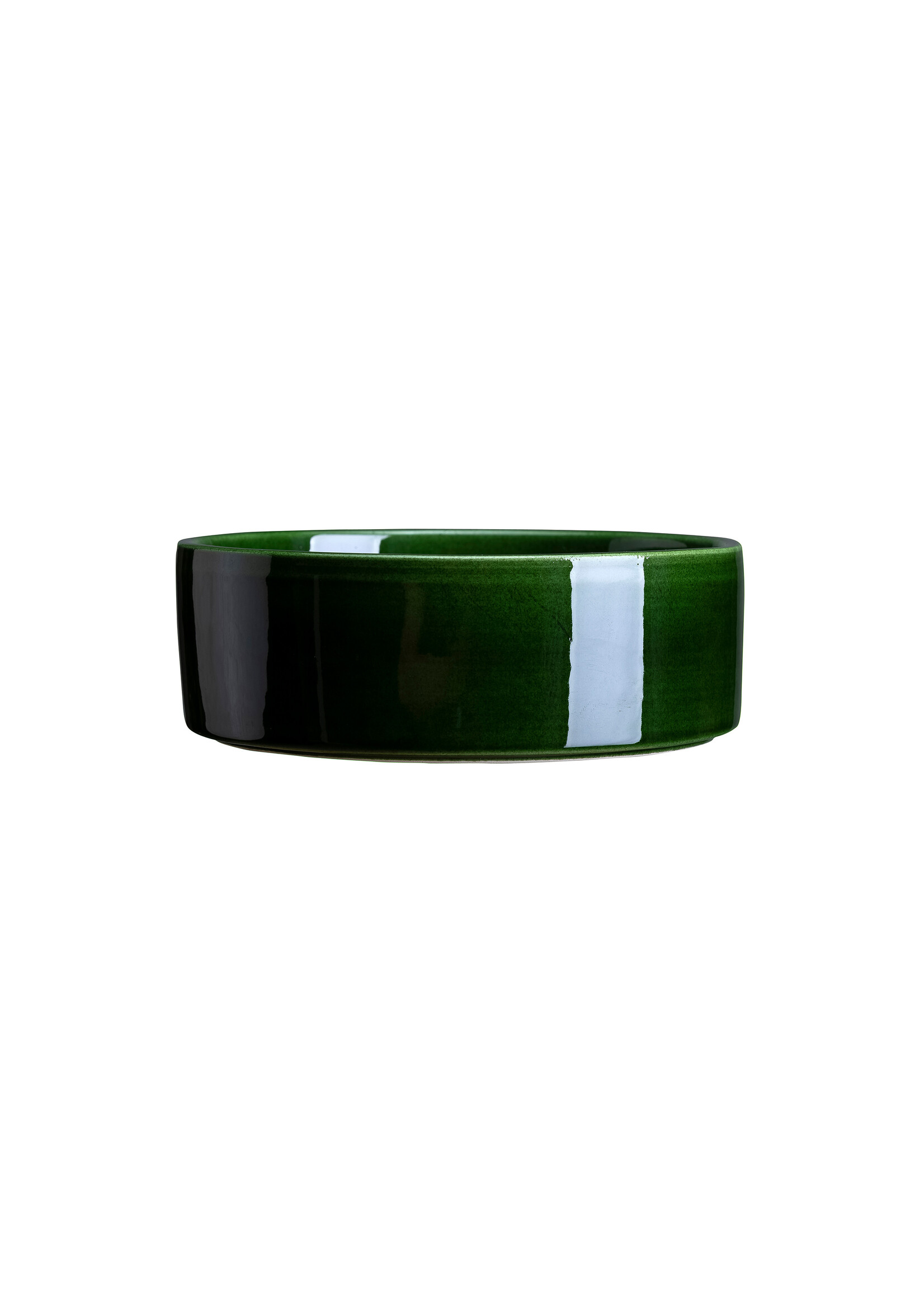 Bergs Potter Hoff glazed Emerald green Ø21 cm - schotel