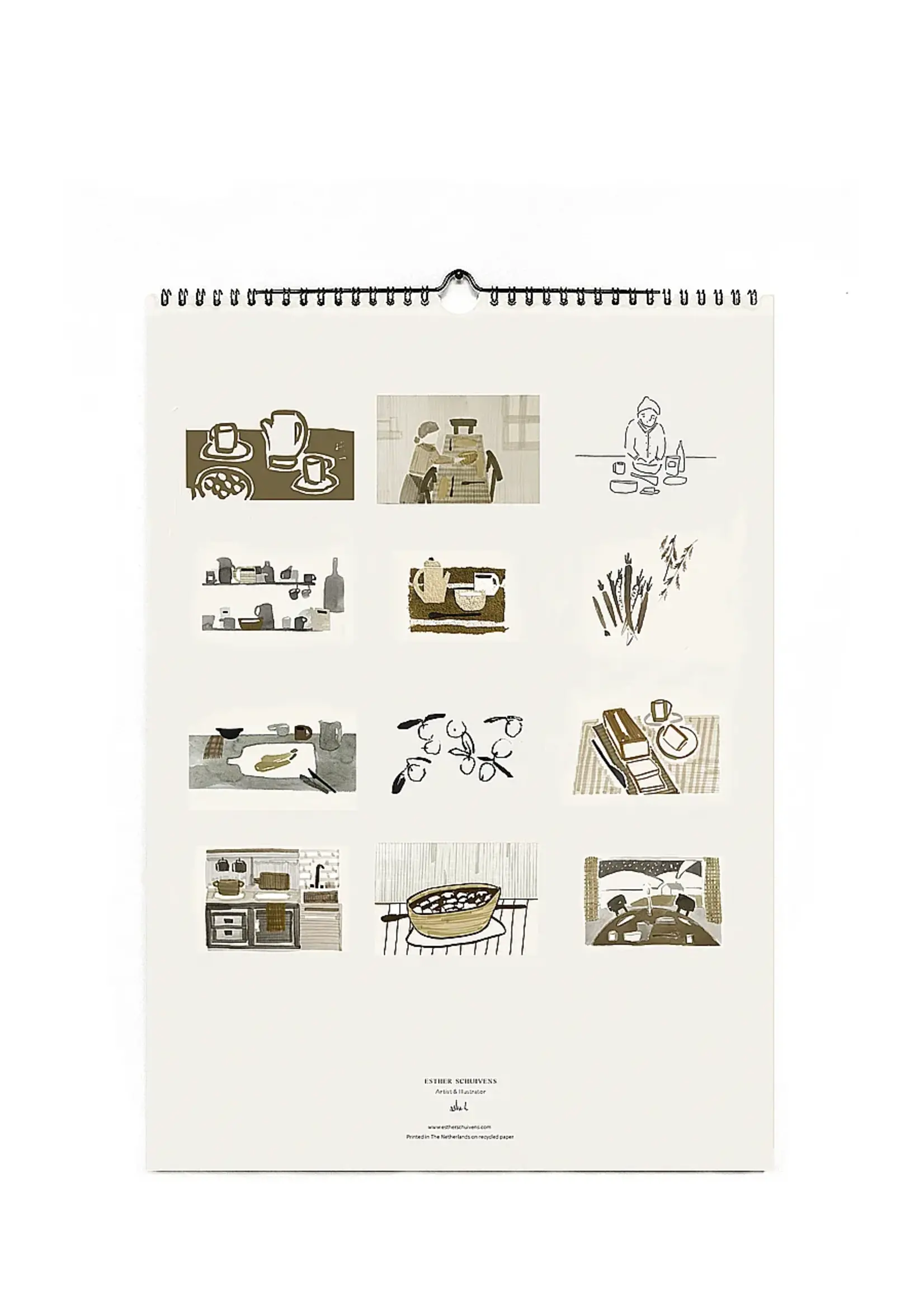 Esther Schuivens Kalender 2026 - "A touch of daily life" (met 12 recepten)