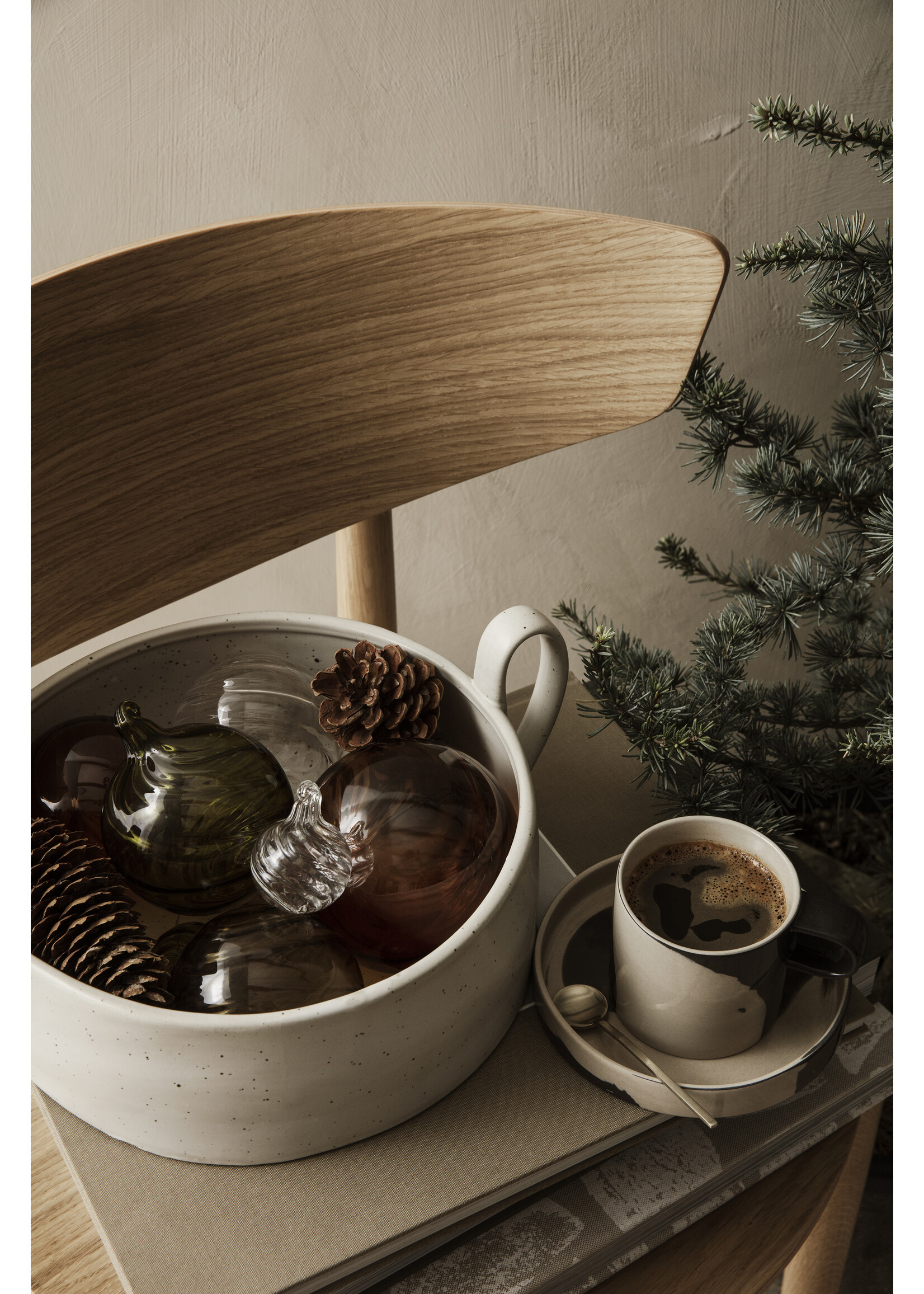 Ferm Living Kerstballen set van 4 - Twirl multi