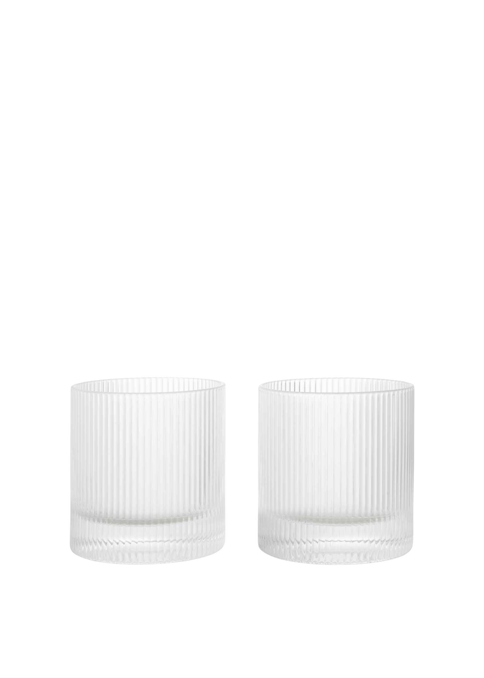 Ferm Living Ripple Tumbler glazen - Set van 2 - Doorzichtig