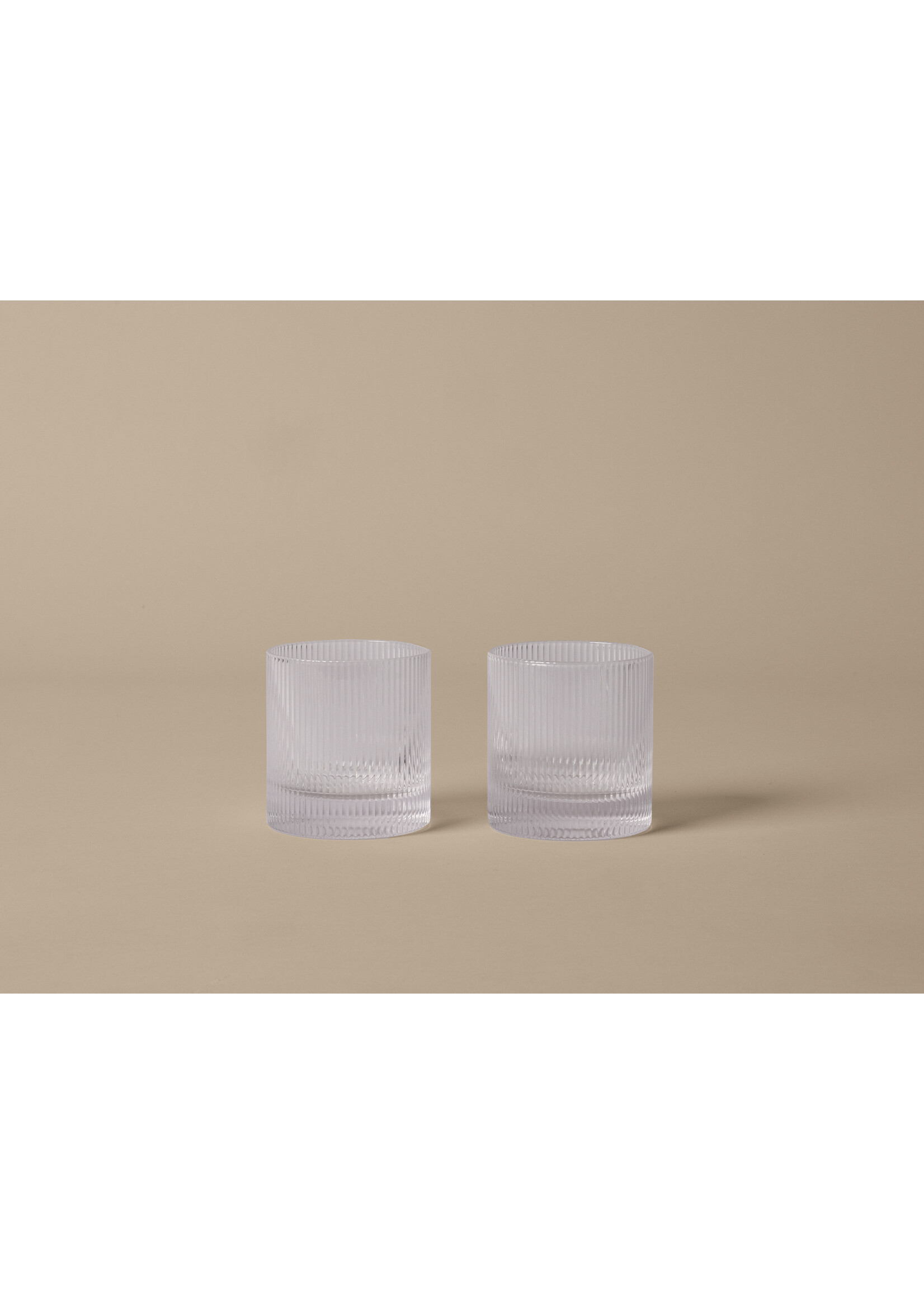 Ferm Living Ripple Tumbler glazen - Set van 2 - Doorzichtig