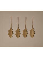 Ferm Living Ornament Holly leaf Set van 4 - Brass