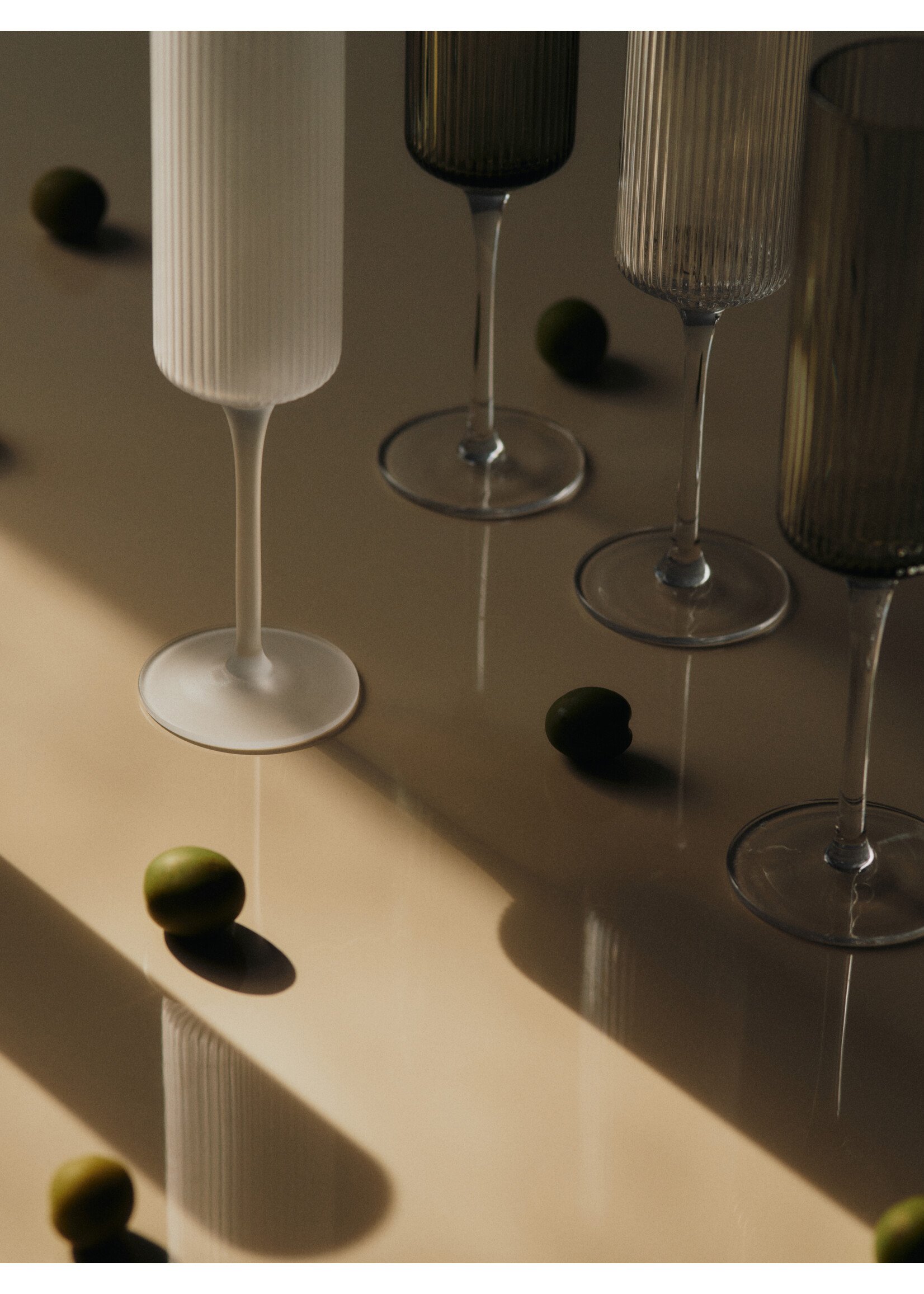 Ferm Living Ripple Champagneglazen - set van 2 fluitjes