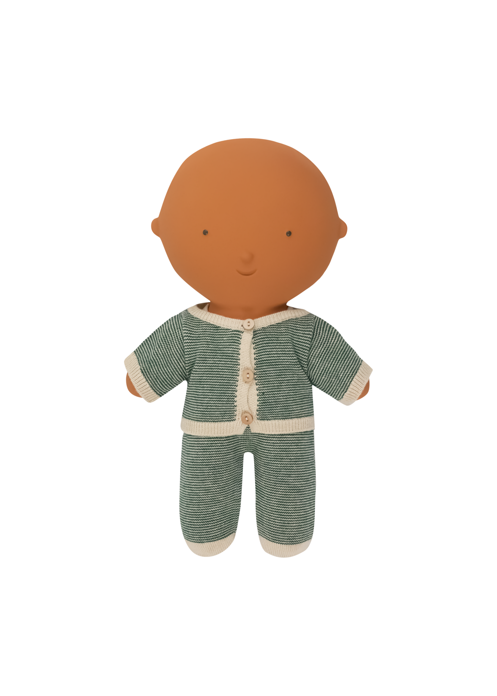 We Are Gommu Gestreept vestje voor pop Groen/Beige