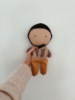 We Are Gommu Gestreept broekje voor pop Geel/beige