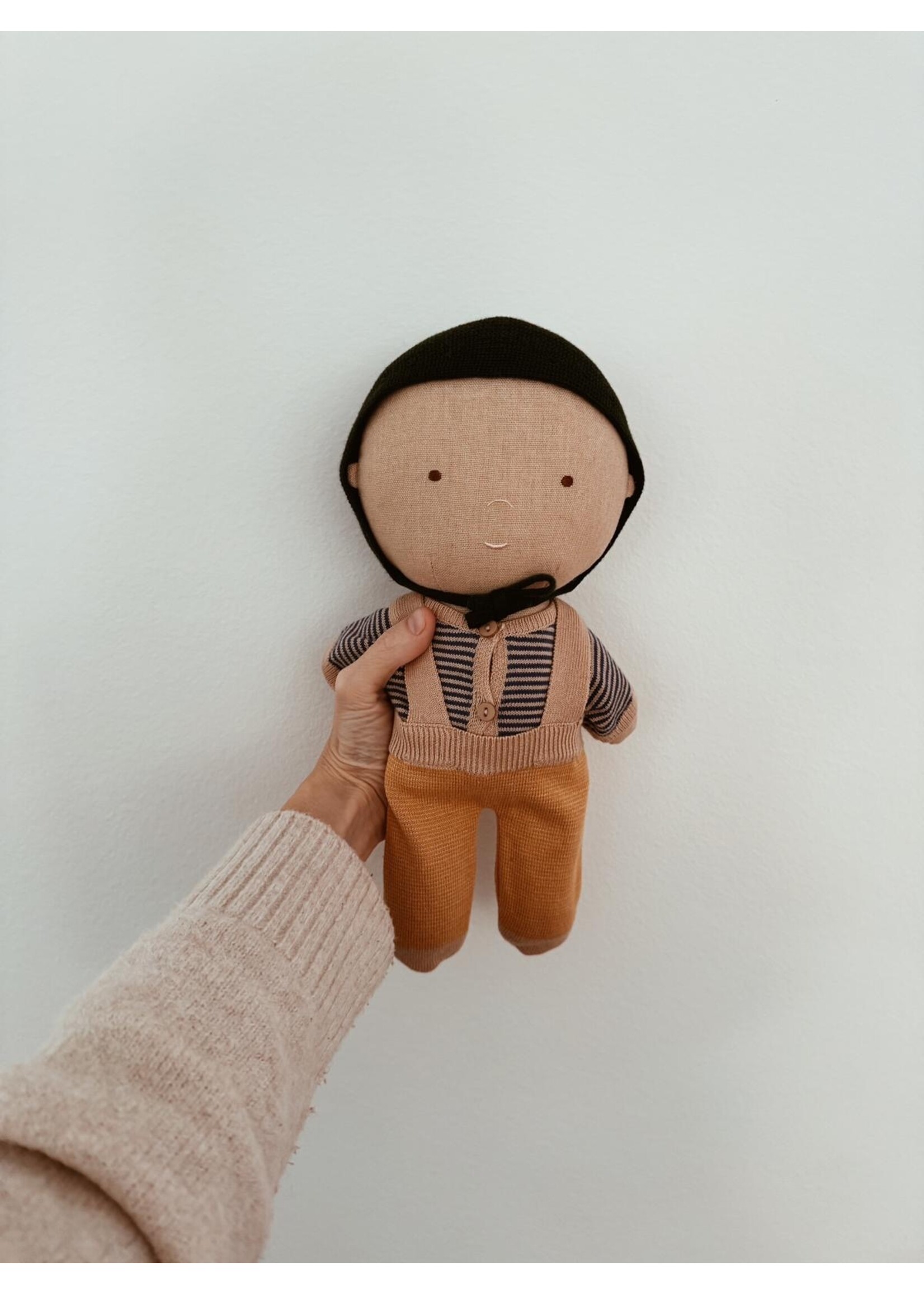 We Are Gommu Gestreept broekje voor pop Geel/beige