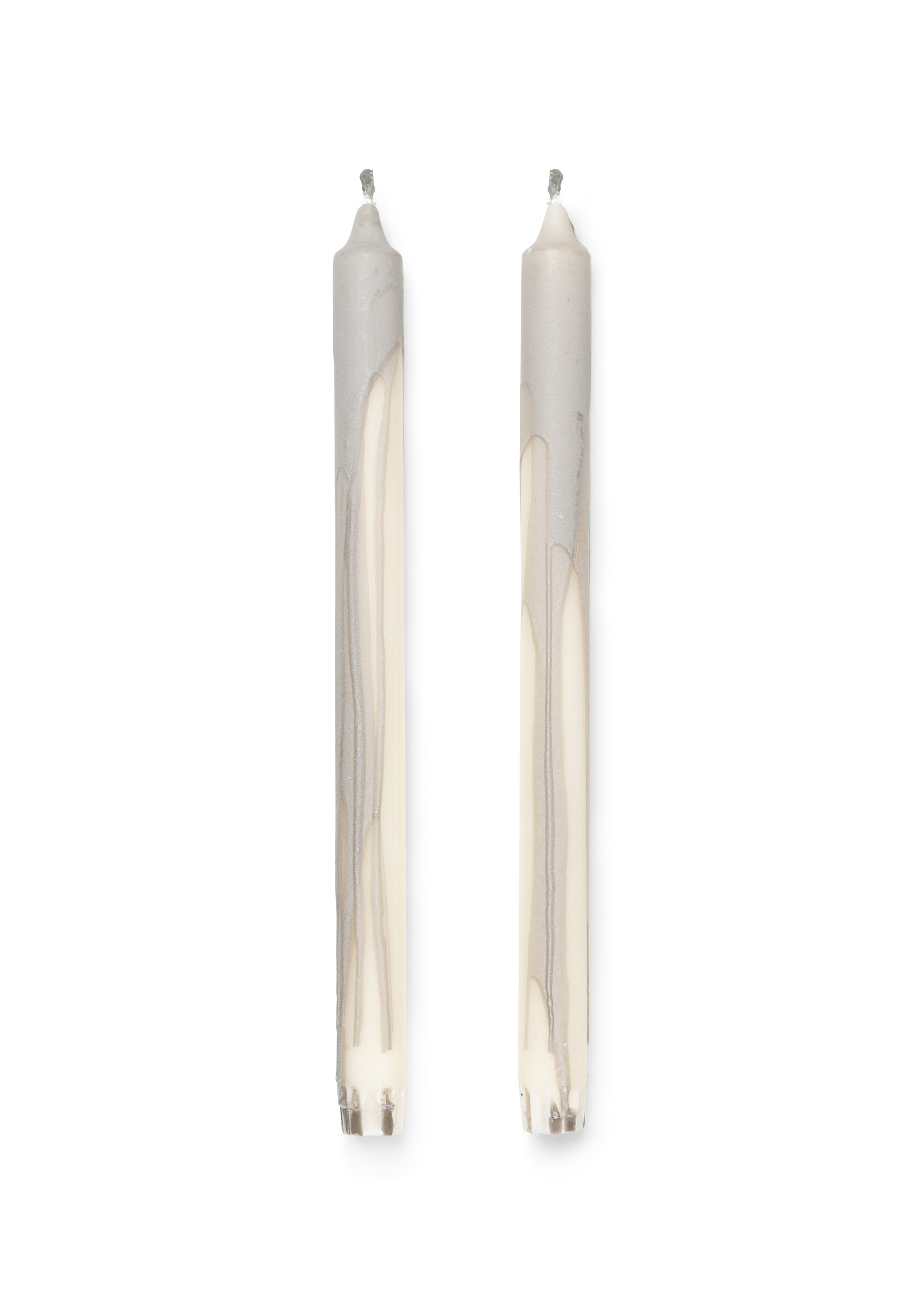 Ferm Living Dryp Kaarsen – Set van 2 Warmgrijs