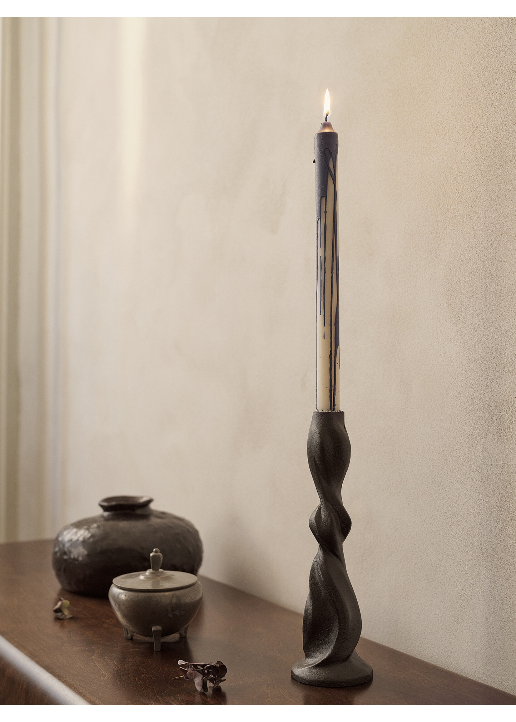 Ferm Living Dryp Kaarsen – Set van 2 Donkerblauw