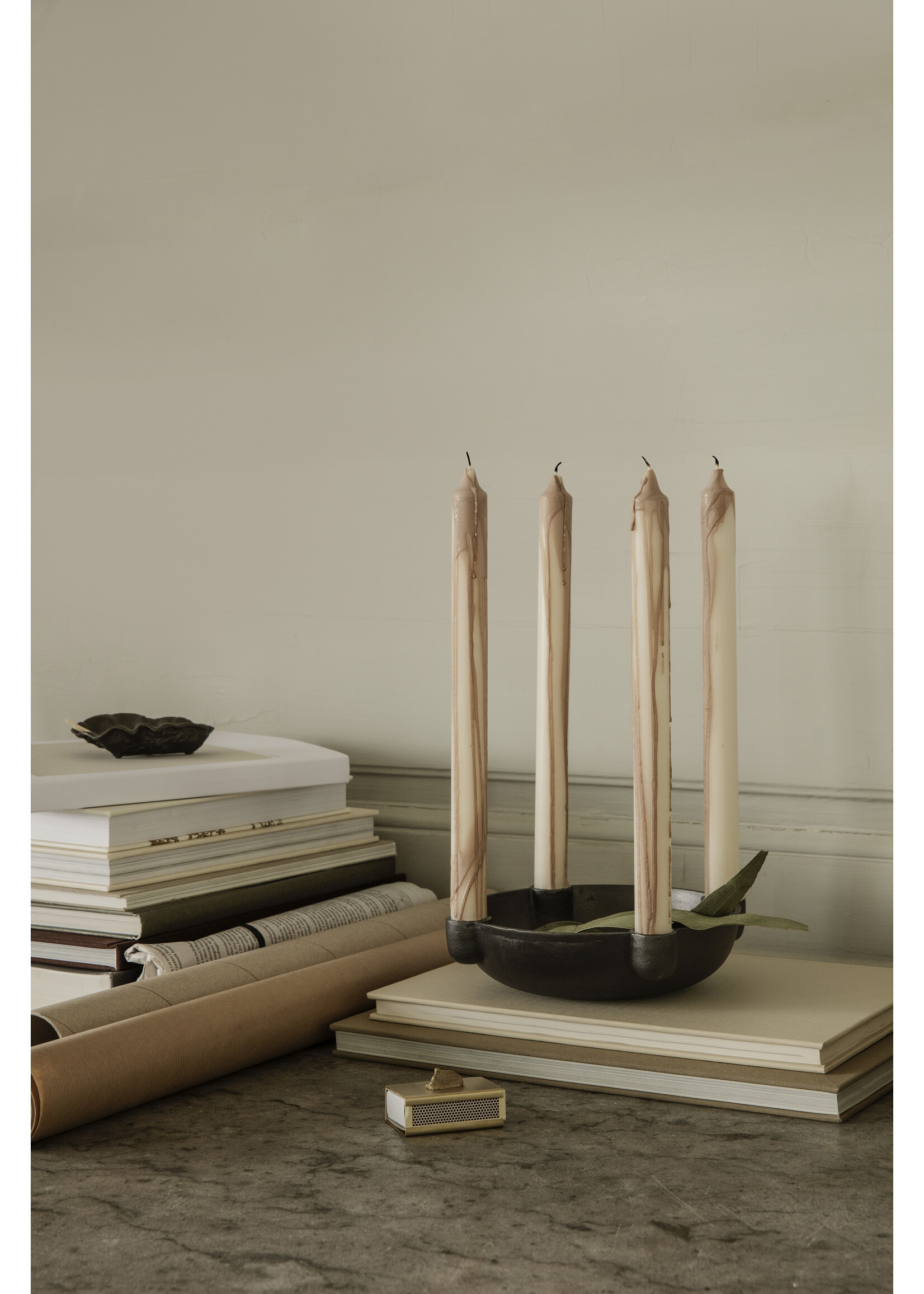 Ferm Living Dryp Kaarsen – Set van 2 Beige