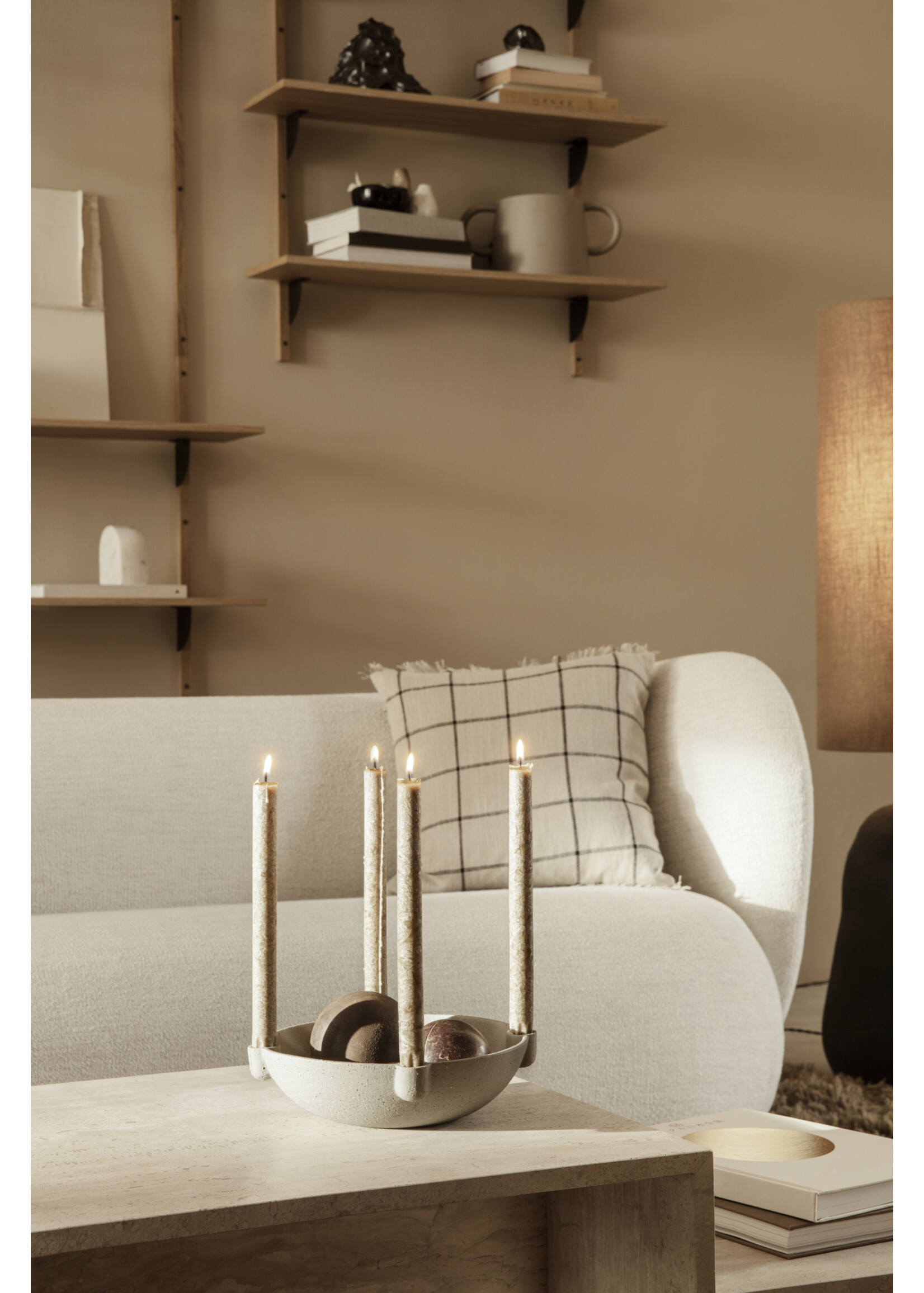 Ferm Living Bowl Kaarsenhouder Large Keramiek
