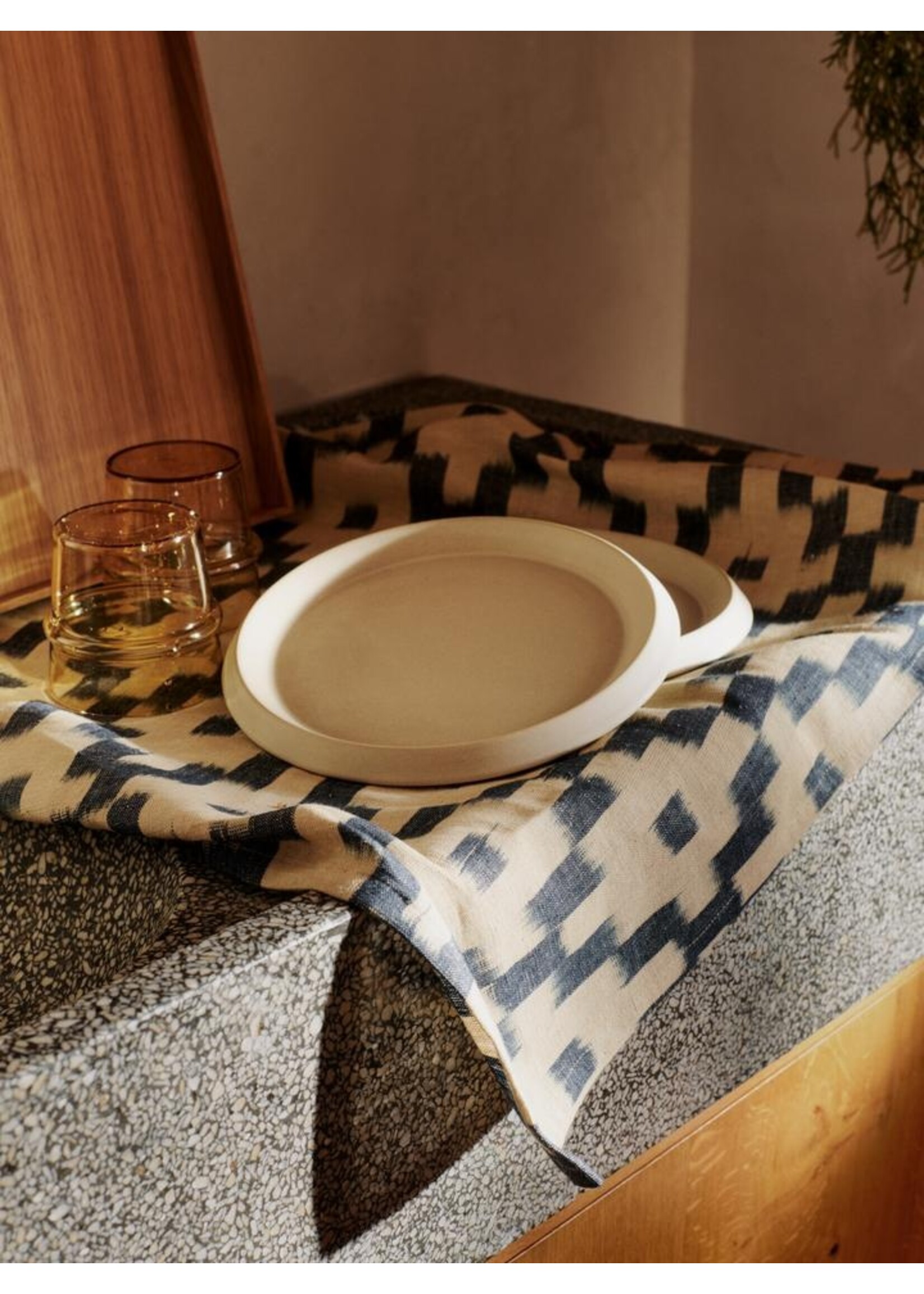 Ferm Living Boya Laag glas - Set van 2 - Geel