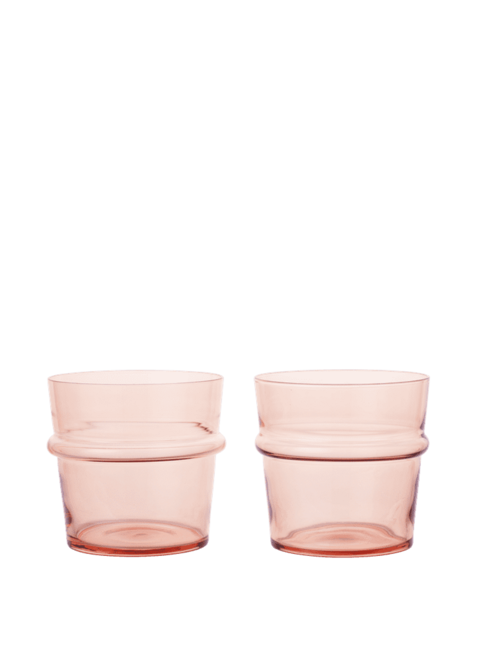 Ferm Living Boya Laag glas - Set van 2 - Blush