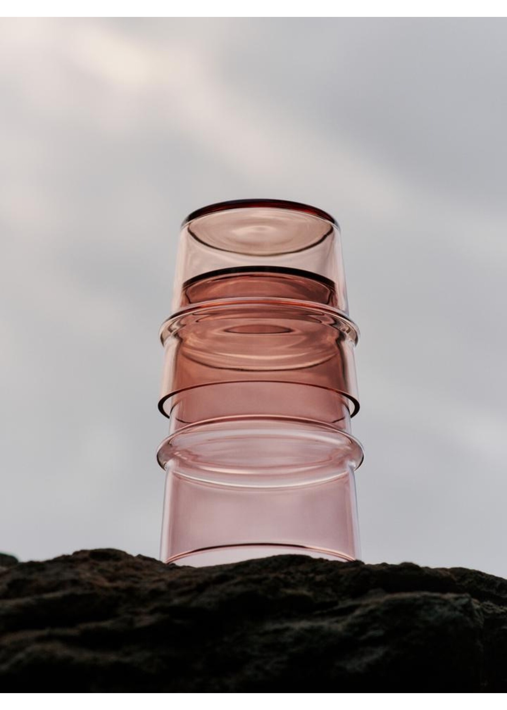 Ferm Living Boya Laag glas - Set van 2 - Blush