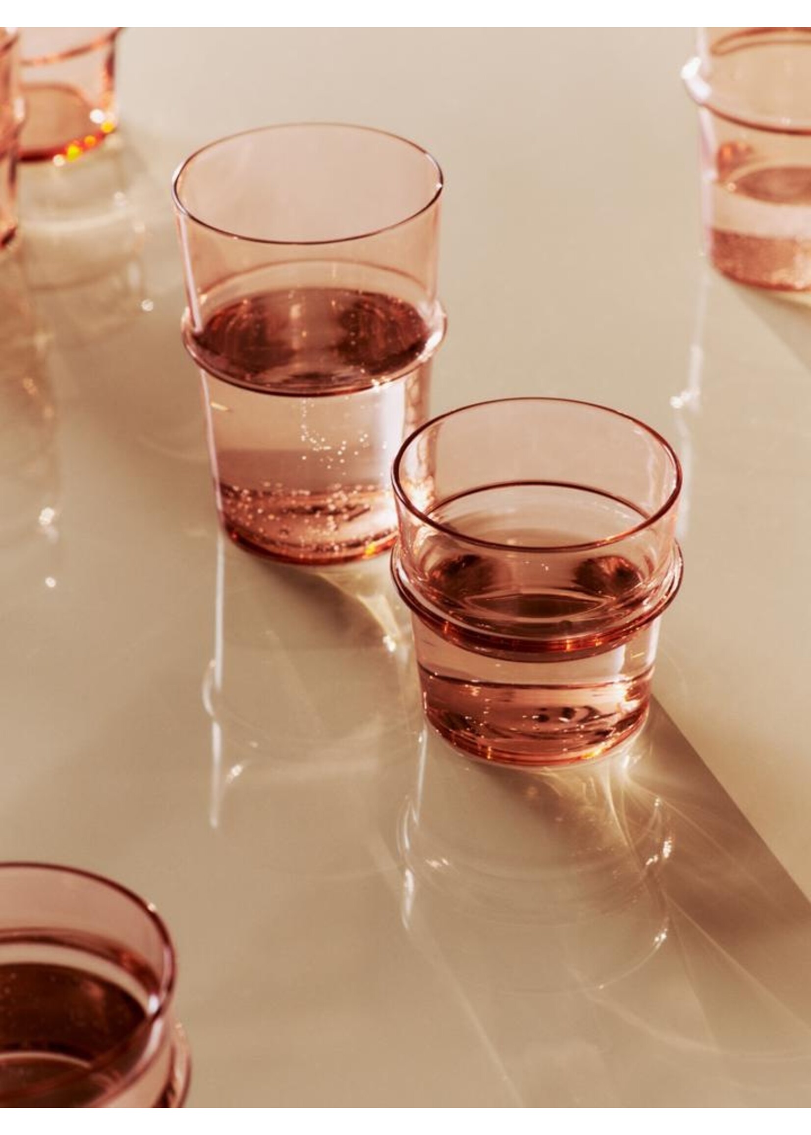 Ferm Living Boya Laag glas - Set van 2 - Blush
