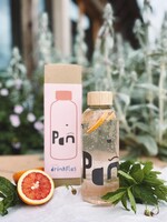 Pañ Pañ Drinkfles glas met bamboe dop