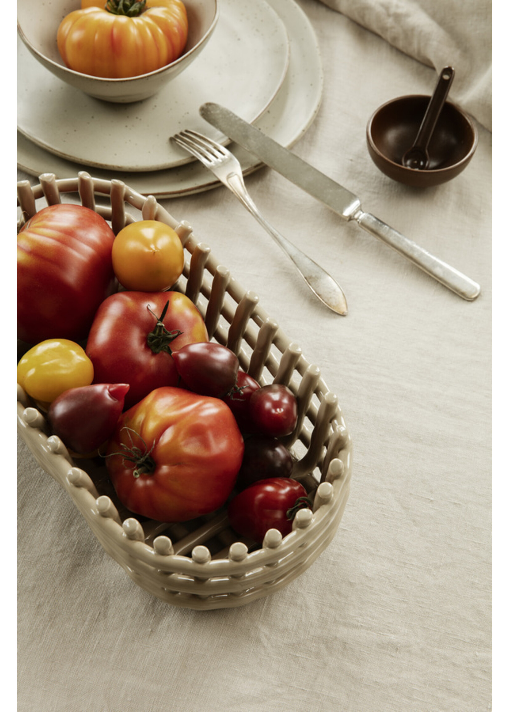 Ferm Living Mandje Keramiek Ovaal