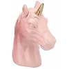 Vaas unicorn roze 16x9x21cm