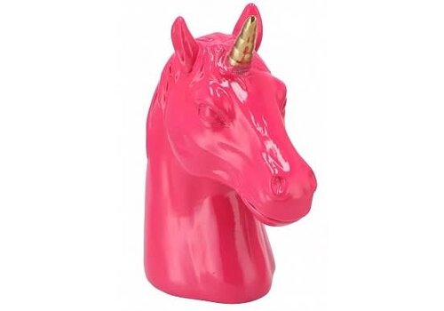 Vaas unicorn fuchsia 16x9x21cm