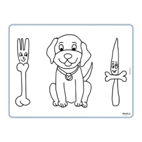 EDWALI Herkleurbare Placemat Smokey de Hond 