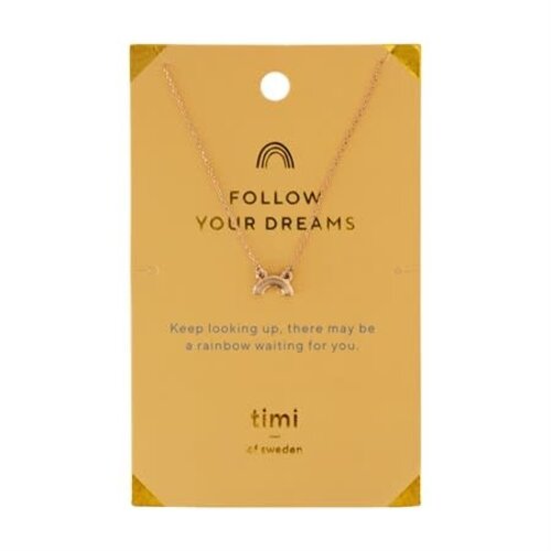 Timi Follow Your Dreams Rainbow - ketting - goud 