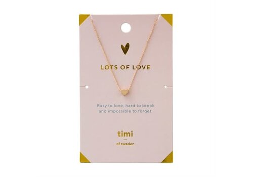 Timi Timi Lots of Love Sliding Heart - ketting - goud