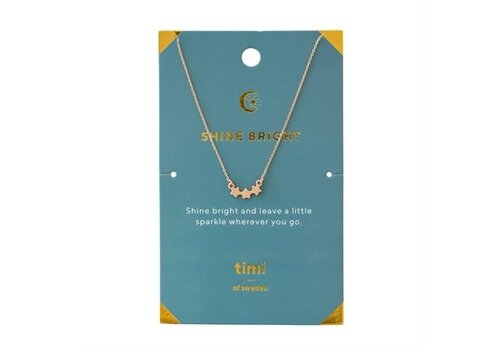 Timi Timi Shine Bright Three Star - ketting - goud