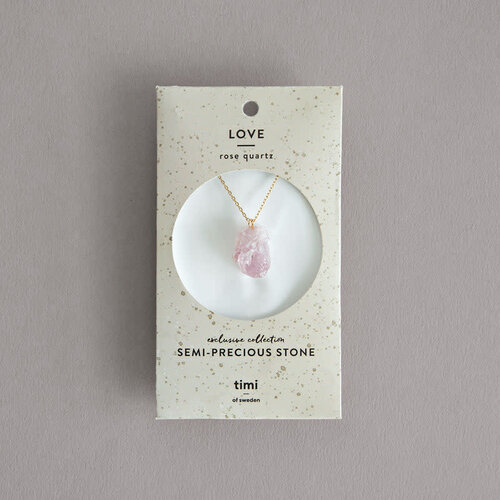 Timi Semi-precious stone - ketting -  Rose quartz 