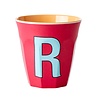 Rice Medium Melamine Cup Letter R -  Red