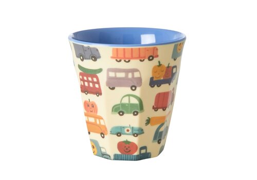 Rice by Rice Rice Medium Melamine Cup - Multi - Happy Cars Print