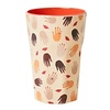 Rice by Rice Rice Tall Melamine Cup - Cream - Kisses Print