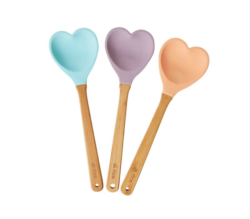 Rice Silicone Spoon Heart Lila