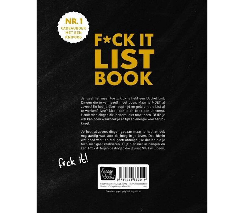 F*CK-it list book - Heel veel dingen die je vooral (niet) gedaan moet hebben