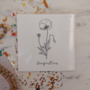 Geboortebloem tegeltje - Augustus