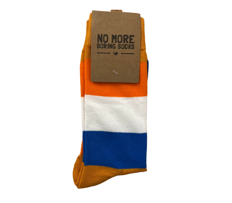 No More Boring Socks - Orange stripes - One size