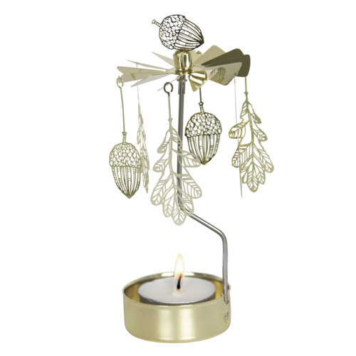 Pluto Rotary candle holder oak 