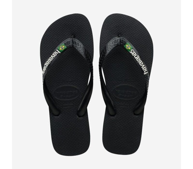 Havaianas slippers - Brasil logo - zwart