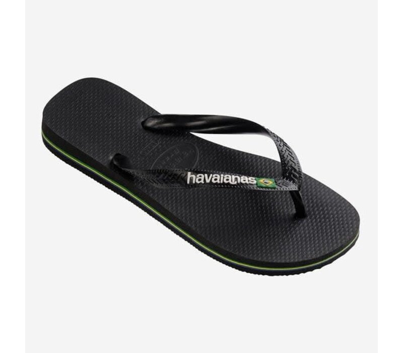 Havaianas slippers - Brasil logo - zwart