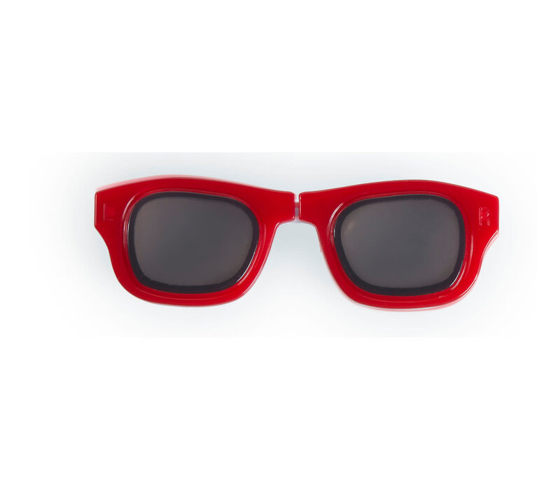 Bitten Retro glasses contact lens case - Red